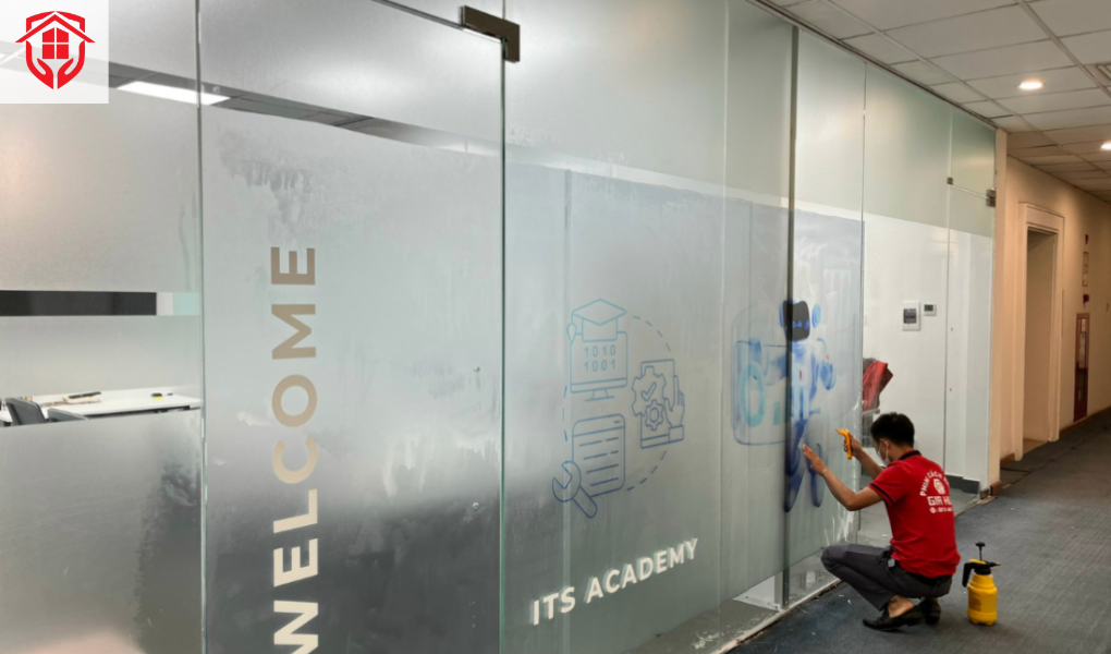 decal dán kính mờ in hoạ tiết