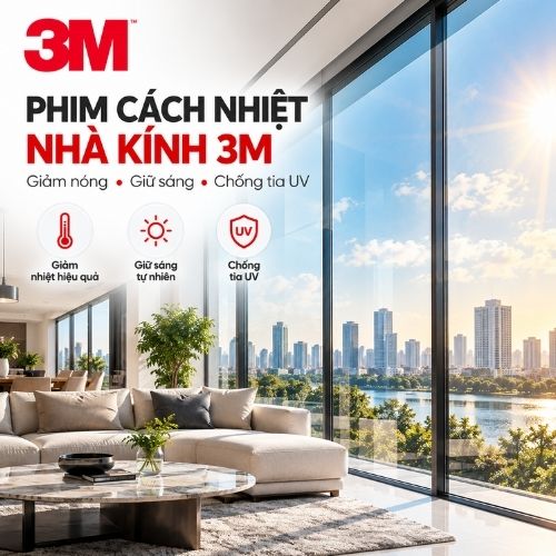 Dịch vụ dán phim cách nhiệt 3M cho nhà kính chính hãng