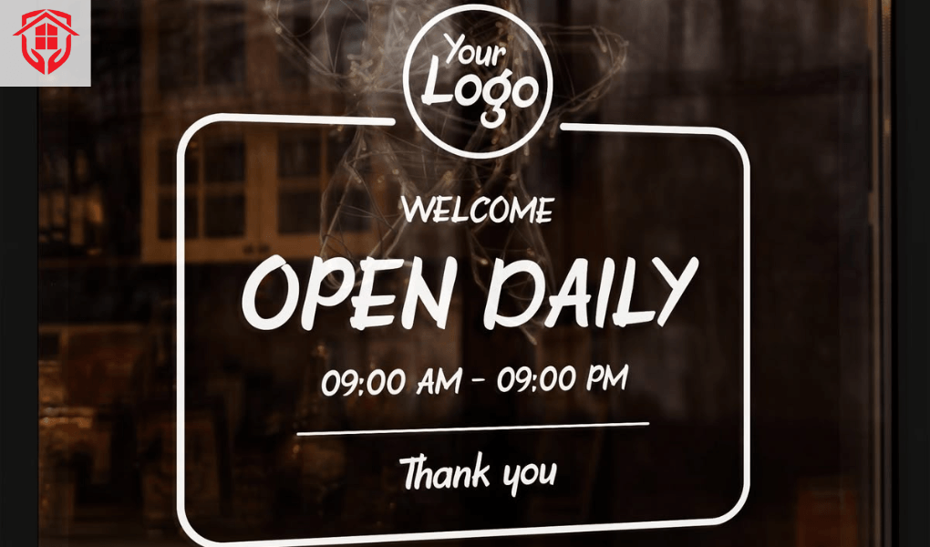 decal siêu trong in hoạ tiết cho quán cafe