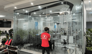 mẫu decal dán kính mờ