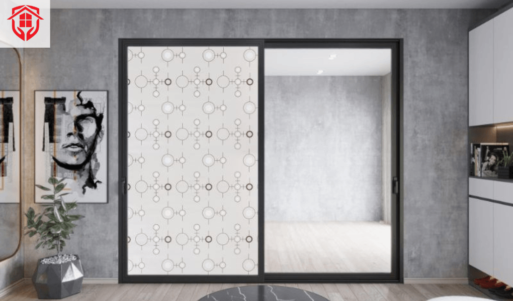 decal dán kính mờ hoa văn