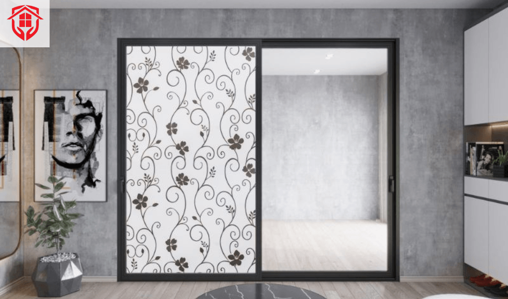 decal dán kính mờ hoa văn