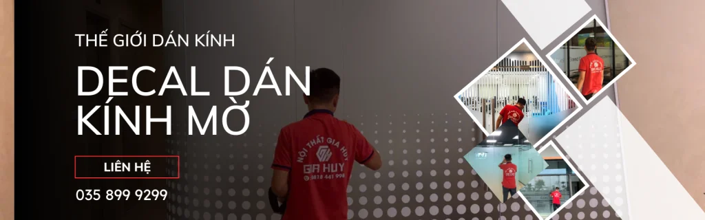 thi công decal mờ dán kính uy tín tại Thế Giới Dán Kính