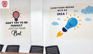 Tranh dán tường cho văn phòng in slogan cho động lực