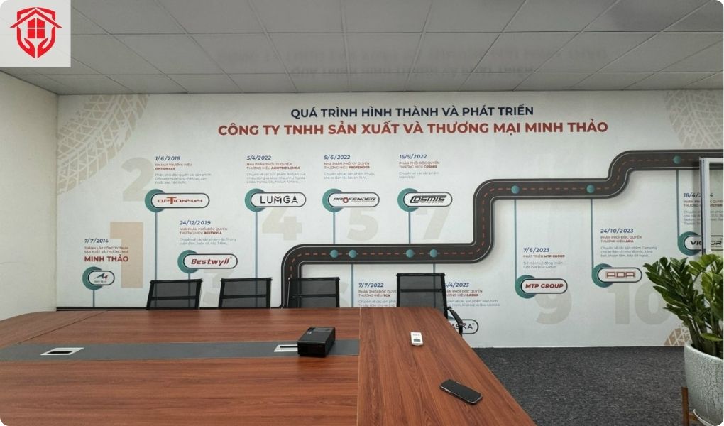 Tranh dán tường in theo yêu cầu cho công ty, nhà ở