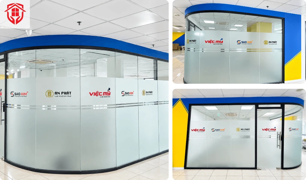 in decal dán kính cho văn phòng
