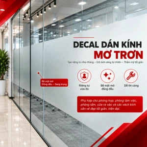 Decal dán kính mờ trơn tăng riêng tư