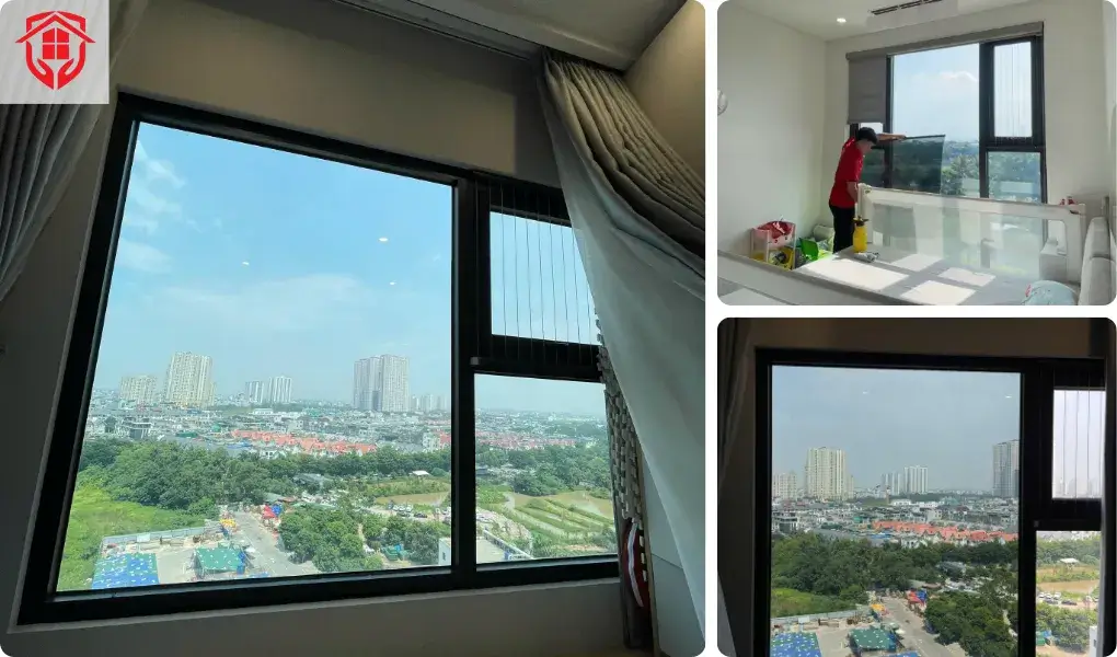 Thi công dán phim cách nhiệt chung cư