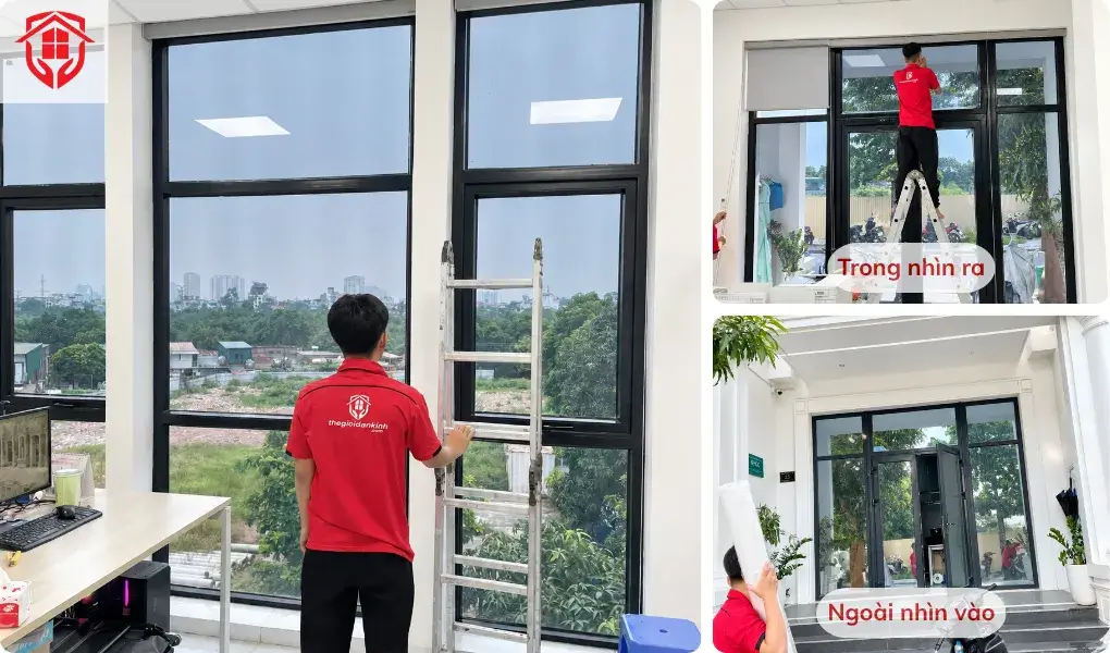 dán phim cách nhiệt nhà kính cửa sổ cho cửa hàng