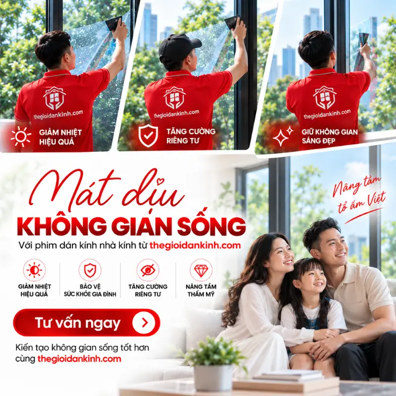 Giấy dán kính chống nắng tại Thế Giới Dán Kính