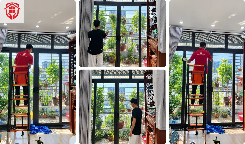 Thi công giấy dán kính chất lượng cao cho biệt thự
