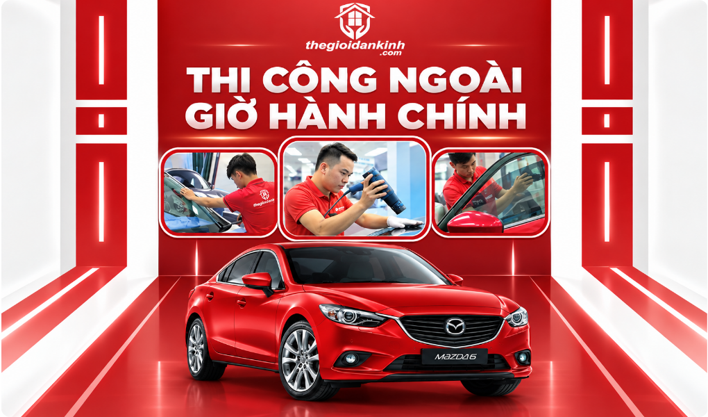 Dán phim cách nhiệt ô tô uy tín chất lượng tại Thế Giới Dán Kính