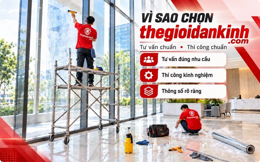 Thế Giới Dán Kính đơn vị thi công dán phim cách nhiệt nhà kính uy tín chuyên nghiệp