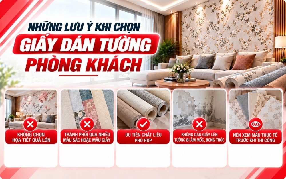 Lưu ý khi dán giấy dán tường mà quý khách hàng chưa biết
