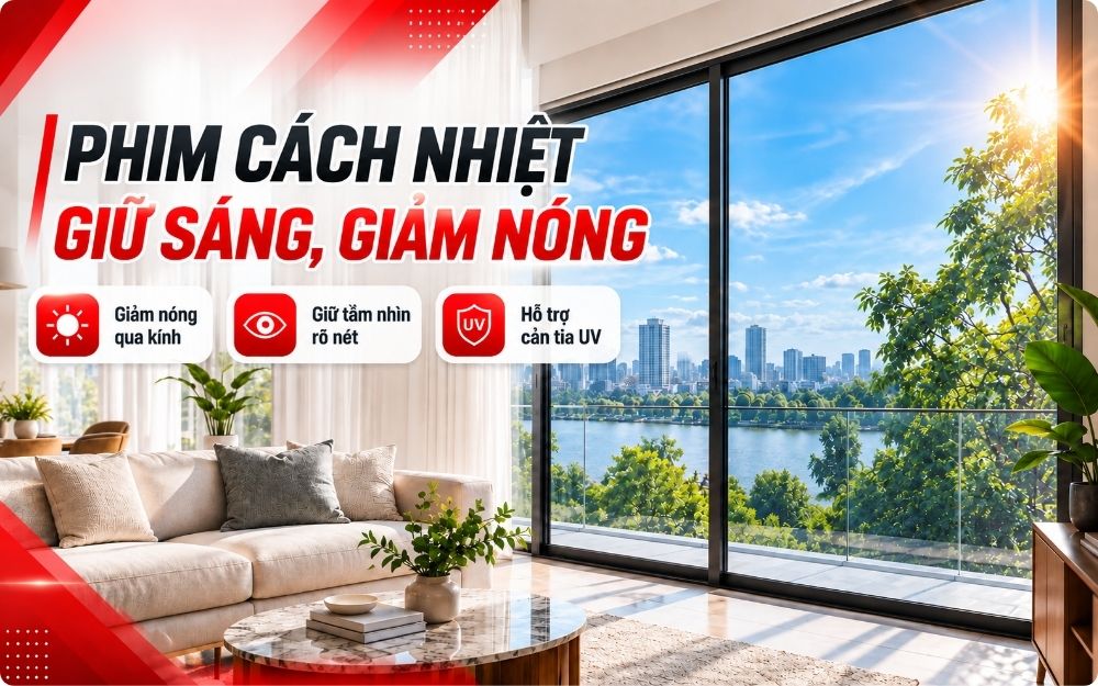 Phim cách nhiệt dán cửa sổ giảm nóng