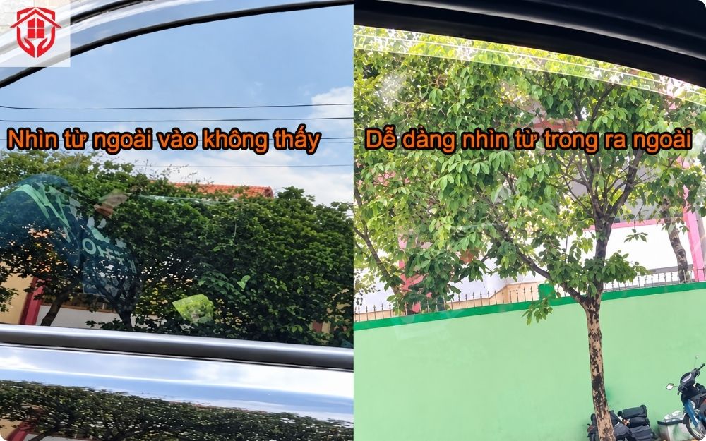Dán phim cách nhiệt ô tô hạn chế nhìn trộm
