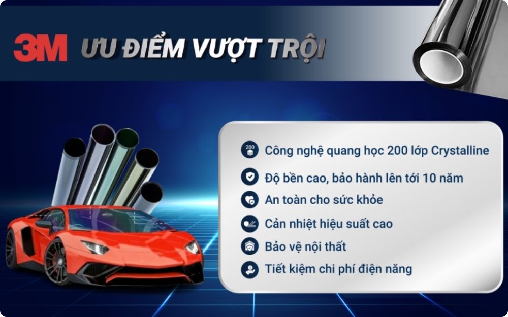 Ưu điểm vượt trội của phim cách nhiệt 3M